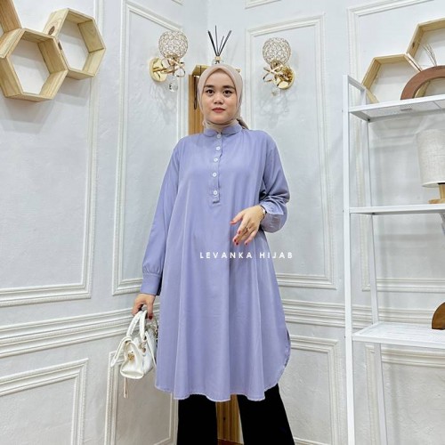 Tania-001 Tania Tunik Kancing Bahan Shakila